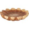 image:imageDeco 79 Teak Wood Floral Handmade Decorative Bowl with Light Brown Tones 17 x 17 x 4 Brown