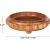 image:imageDeco 79 Teak Wood Gear Handmade Decorative Bowl with Peg Leg 18 x 18 x 5 Brown