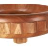 image:imageDeco 79 Teak Wood Gear Handmade Decorative Bowl with Peg Leg 18 x 18 x 5 Brown