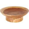 image:imageDeco 79 Teak Wood Handmade Decorative Bowl with Elevated Base 17 x 17 x 6 Brown