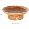 image:imageDeco 79 Teak Wood Handmade Decorative Bowl with Elevated Base 17 x 17 x 6 Brown