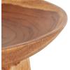 image:imageDeco 79 Teak Wood Handmade Decorative Bowl with Elevated Base 17 x 17 x 6 Brown