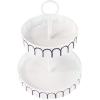 image:imageDeco 79 White Metal Farmhouse 2 Tier Tray Stand 18 x 13 x 13