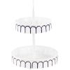 image:imageDeco 79 White Metal Farmhouse 2 Tier Tray Stand 18 x 13 x 13