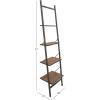 image:imageDeco 79 Wood 4 Shelves Shelving Unit 20 x 14 x 77 BrownBrown
