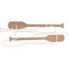 image:imageDeco 79 Wood Paddle 12 Hangers Wall Hook with Stripe Patterns Set of 2 30 29 W Light BrownLight Brown
