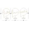 image:imageDeco 79 Wooden Sign Home Decorative Sign Hello Love Wish Wall Sculpture with Text Bubble Design Set of 3 Wall Art 9W 13H Gold