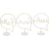 image:imageDeco 79 Wooden Sign Home Decorative Sign Hello Love Wish Wall Sculpture with Text Bubble Design Set of 3 Wall Art 9W 13H Gold
