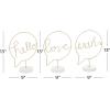 image:imageDeco 79 Wooden Sign Home Decorative Sign Hello Love Wish Wall Sculpture with Text Bubble Design Set of 3 Wall Art 9W 13H Gold