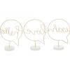image:imageDeco 79 Wooden Sign Home Decorative Sign Hello Love Wish Wall Sculpture with Text Bubble Design Set of 3 Wall Art 9W 13H Gold
