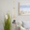 image:imageThe Novogratz Fabric Macrame Handmade Hanging Wall Planter 10 x 10 x 49 White
