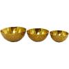 image:imageDeco 79 Aluminum Metal Large Decorative Bowl Faceted Catch All for Entryway Set of 3 Decorative Fruit Bowl 14 12 10W Gold