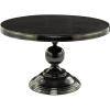 image:imageDeco 79 Aluminum Metal Living Room Coffee Table Table with Pedestal Base Center Table 31 x 31 x 19 Black