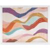 image:imageDeco 79 Canvas Abstract Decorative Framed Wall Art Wavy Canvas Wall Art with White Frame Art 11 x 1 x 14 Multi Colored