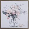 image:imageDeco 79 Canvas Floral Bouquet Framed Wall Art with Gold Frame 24 x 1 x 24 Multi ColoredPink