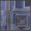 image:imageDeco 79 Canvas Geometric Living Room Framed Wall Art Canvas Wall Art with White Square Outlines Wall Art 40 x 2 x 40 Blue