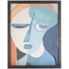 image:imageDeco 79 Canvas Woman Impressionist Framed Wall Art with Brushed Paint Strokes and Black Frame 14 x 1 x 11 Multi Colored