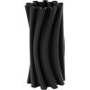image:imageDeco 79 Ceramic Abstract Decorative Vase Ribbed Dimensional Folded Centerpiece Vase with Curvy Rim Flower Vase for Home Decoration 6 x 6 x 12 WhiteBlack