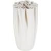 image:imageDeco 79 Ceramic Abstract Decorative Vase Ribbed Dimensional Folded Centerpiece Vase with Curvy Rim Flower Vase for Home Decoration 6 x 6 x 12 WhiteWhite