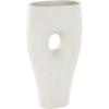 image:imageDeco 79 Ceramic Abstract Dual Opening UShaped Vase with Glossy Speckled Texture 11 x 4 x 15 WhiteWhite