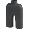 image:imageDeco 79 Ceramic Abstract Rounded Arched Vase with Glossy Speckled Texture 9 x 3 x 13 BlackBlack