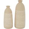 image:imageDeco 79 Ceramic Handmade Decorative Vase Centerpiece Vases with Star Patterns Set of 2 Flower Vases for Home Decoration 15 12H PinkBeige