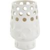 image:imageDeco 79 Ceramic Shell Decorative Vase Centerpiece Vase with Circular Cutouts Flower Vase for Home Decoration 7 x 7 x 10 White7 x 7 x 10