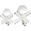 image:imageDeco 79 Crystal Abstract Decorative Sculpture Jack Inspired Home Decor Statues with Clear Resting Orbs Set of 2 Accent Figurines 8 7H Clear