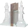 image:imageDeco 79 Crystal Chess Decorative Bookends Oversized Non Skid Bookends with Cut Crystal Designs Set of 2 Office Bookends4 W 10 H Clear