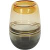 image:imageDeco 79 Glass Decorative Vase Ombre Centerpiece Vase with Brown Textured Stripe Details Flower Vase for Home Decoration 8 x 5 x 15 Multi ColoredOrange