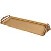 image:imageDeco 79 Metal Brushed Tray with Antique Scrolled Handles 24 x 9 x 2 Bronze