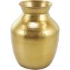 image:imageDeco 79 Metal Decorative Vase Hammered Spotted Centerpiece Vase Flower Vase for Home Decoration 9 x 9 x 12 Gold