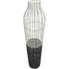 image:imageDeco 79 Metal Decorative Vase Tall Centerpiece Vase with Woven Black Rattan Base Vase for Home Decoration 9 x 9 x 36 SilverLARGE SIZE