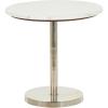 image:imageDeco 79 Metal Geometric Side End Accent Table Pedestal End Table with White Marble Tabletop Side Table 20 x 20 x 19 Silver