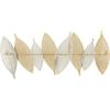 image:imageDeco 79 Metal Leaf Home Wall Decor Metallic Wall Sculpture with Silver Accents Wall Art 2 x 32 x 13 Gold
