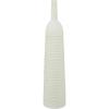image:imageDeco 79 Metal Ribbed Tapered Cone Floor Vase 8 x 8 x 36 White