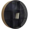 image:imageDeco 79 Metal Wall Shelf Round 8 Cubbies 32 x 6 x 32 Black