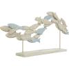 image:imageDeco 79 Polystone Fish Decorative Sculpture Textured Ombre Swimming Home Decor Statue with Stand Accent Figurine 24 x 3 x 11 Light Blue