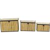 image:imageDeco 79 Rattan Handmade Decorative Trunk Nesting Decorative Large Boxes Set of 3 Storage Trunks 25 21 18W Light Brown3 PIECES CONVENIENTLY SIZED