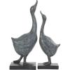 image:imageDeco 79 Resin Bird Decorative Sculpture Home Decor Statues with Abstract Texturing Set of 2 Accent Figurines 21 18H BlueBlue