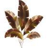 image:imageDeco 79 Stainless Steel Metal Leaf Home Wall Decor Palm Wall Sculpture with Red and Yellow Accents Wall Art 26 x 1 x 33 Multi Colored