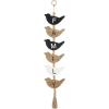 image:imageDeco 79 Wood Bird Handmade Home Wall Decor Welcome Sign Wall Sculpture with Tassel and Bead Accents Wall Art 7 x 2 x 42 BlackBrown