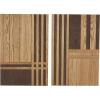 image:imageDeco 79 Wooden Geometric Handmade Carved TwoToned Wall Decor Set of 2 12W 32H Brown158L x 18W