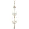image:imageThe Novogratz Fabric Macrame Handmade Hanging Wall Planter 10 x 10 x 49 White