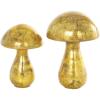 image:imageThe Novogratz Glass Mushroom Decorative Sculpture Weathered Home Decor Statues Set of 2 Accent Figurines 12 10H GoldGold