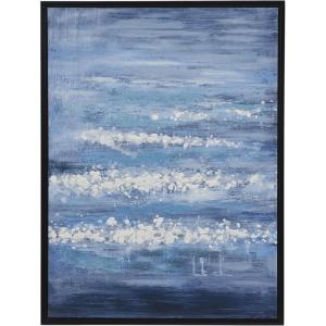 image:imageCosmoLiving by Cosmopolitan Canvas Landscape Framed Wall Art with Black Frame 30 x 1 x 39 Blue