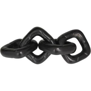 image:imageDeco 79 Aluminum Metal Chain Decorative Sculpture Home Decor Statue Accent Figurine 14 x 5 x 3 Black