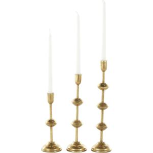 image:imageDeco 79 Aluminum Metal Decorative Candle Holder Candle Stand Set of 2 Candlestick Holder 15 14H SilverGold