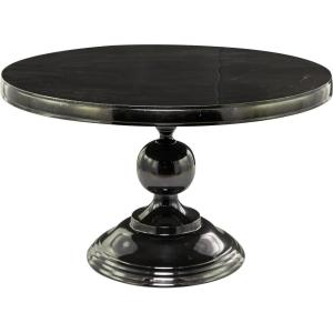 image:imageDeco 79 Aluminum Metal Living Room Coffee Table Table with Pedestal Base Center Table 31 x 31 x 19 Black