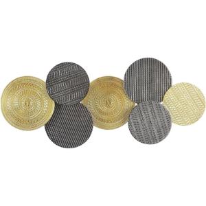 image:imageDeco 79 Aluminum Plate Wall Decor with Textured Pattern 18 x 3 x 18 Silver415L x 35W